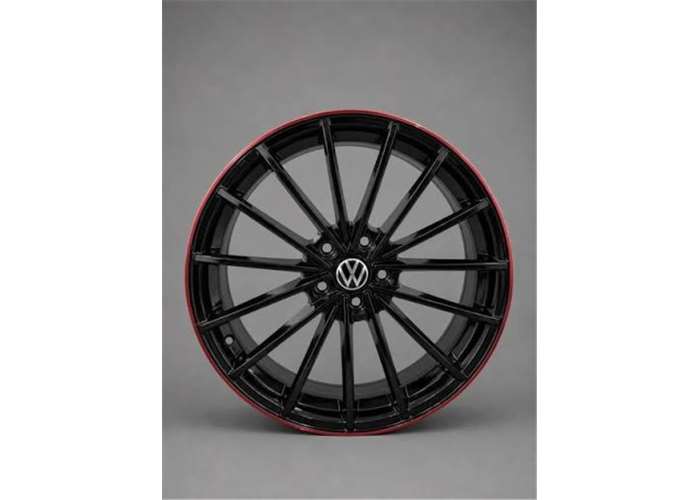FELGA VW R LINE 0248 18X8 5X112 ET40 66.5 BLACK RED LIP